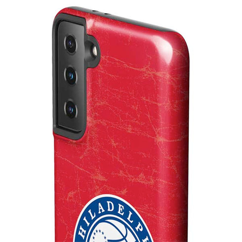 NBA Philadelphia 76ers Distressed Galaxy S21 Plus 5G Pro Case