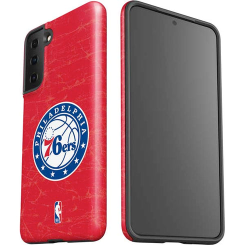 NBA Philadelphia 76ers Distressed Galaxy S21 Plus 5G Pro Case