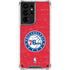 NBA Philadelphia 76ers Distressed Galaxy S21 Ultra 5G Clear Case
