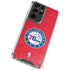 NBA Philadelphia 76ers Distressed Galaxy S21 Ultra 5G Clear Case