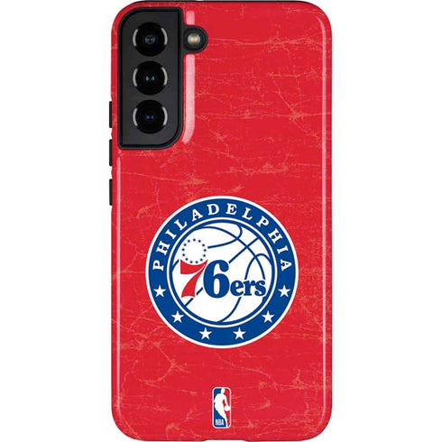 NBA Philadelphia 76ers Distressed Galaxy S22 Plus Pro Case