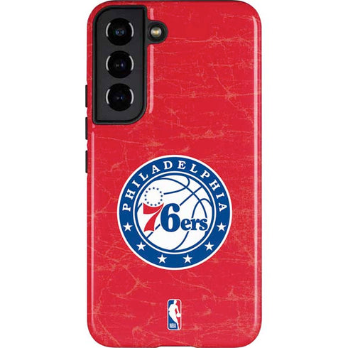 NBA Philadelphia 76ers Distressed Galaxy S22 Pro Case