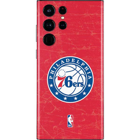 NBA Philadelphia 76ers Distressed Galaxy S22 Ultra Skin