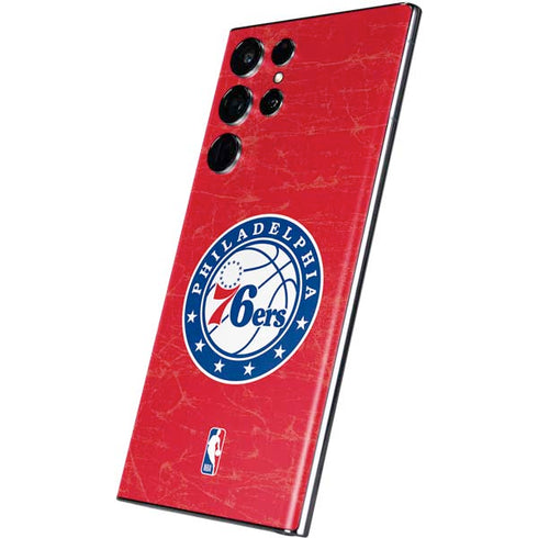 NBA Philadelphia 76ers Distressed Galaxy S22 Ultra Skin