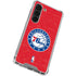 NBA Philadelphia 76ers Distressed Galaxy S23 Clear Case