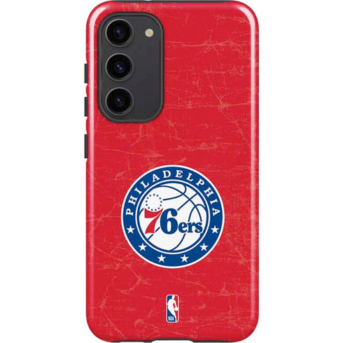 NBA Philadelphia 76ers Distressed Galaxy S23 Plus Pro Case