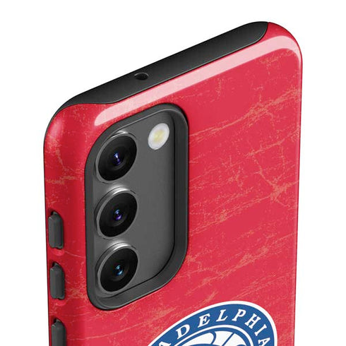 NBA Philadelphia 76ers Distressed Galaxy S23 Plus Pro Case
