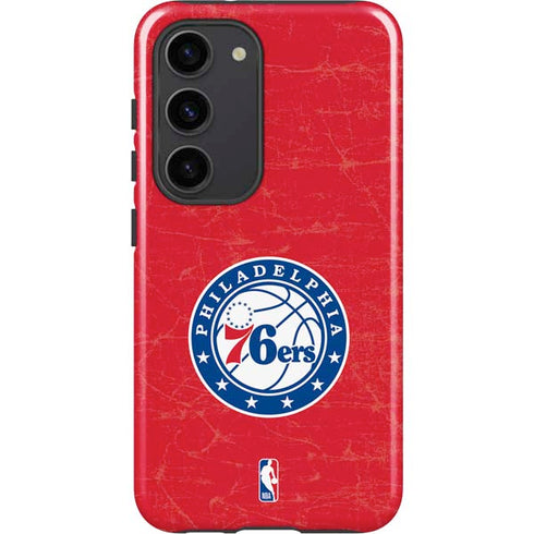 NBA Philadelphia 76ers Distressed Galaxy S23 Pro Case