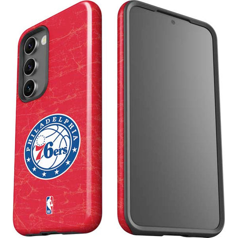 NBA Philadelphia 76ers Distressed Galaxy S23 Pro Case
