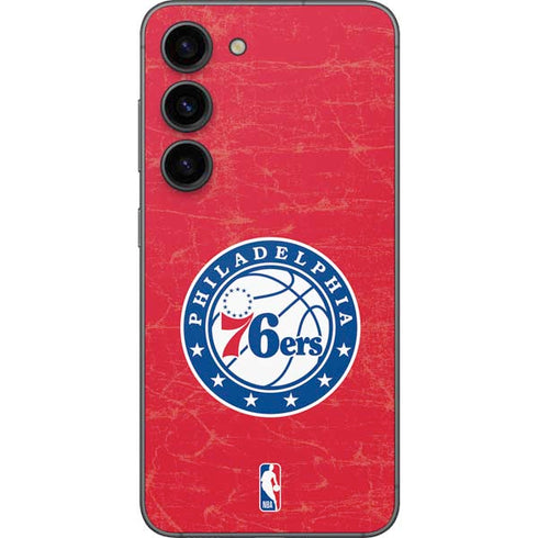 NBA Philadelphia 76ers Distressed Galaxy S23 Skin