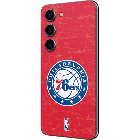 NBA Philadelphia 76ers Distressed Galaxy S23 Skin