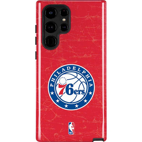 NBA Philadelphia 76ers Distressed Galaxy S23 Ultra Pro Case
