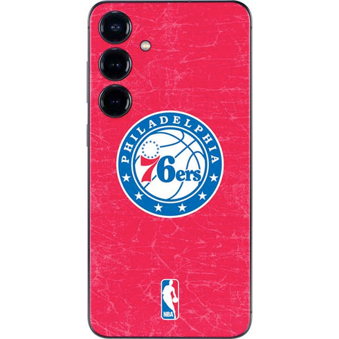NBA Philadelphia 76ers Distressed Galaxy S25 Plus Skin