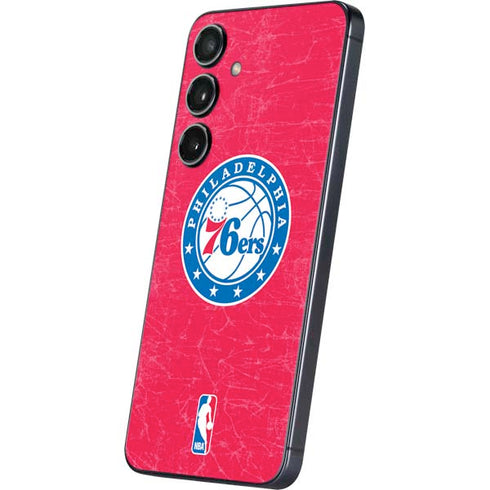 NBA Philadelphia 76ers Distressed Galaxy S25 Plus Skin