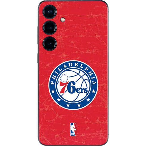 NBA Philadelphia 76ers Distressed Galaxy S24 Skin