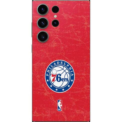 NBA Philadelphia 76ers Distressed Galaxy S24 Ultra Skin