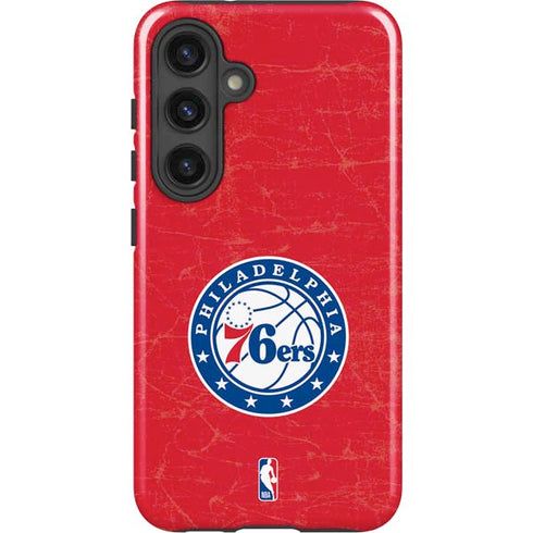 NBA Philadelphia 76ers Distressed Galaxy S25 Impact Case