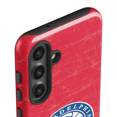 NBA Philadelphia 76ers Distressed Galaxy S25 Impact Case