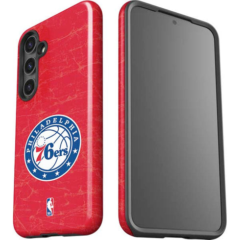 NBA Philadelphia 76ers Distressed Galaxy S25 Impact Case