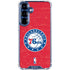 NBA Philadelphia 76ers Distressed Galaxy S25 Plus Clear Case