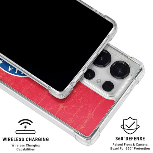 NBA Philadelphia 76ers Distressed Galaxy S25 Ultra Clear Case