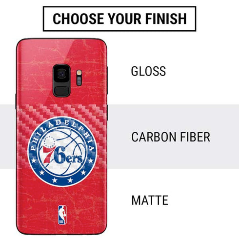 NBA Philadelphia 76ers Distressed Galaxy S9 Skin