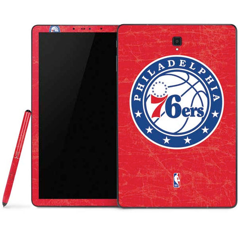 NBA Philadelphia 76ers Distressed Samsung Galaxy Tab Skin