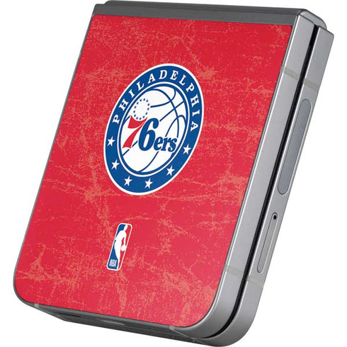 NBA Philadelphia 76ers Distressed Galaxy Z Flip6 Skin