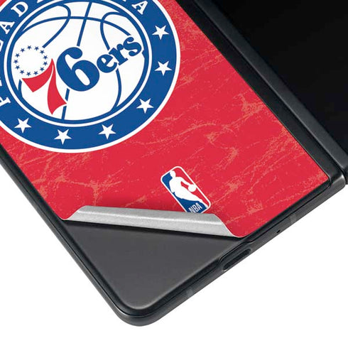 NBA Philadelphia 76ers Distressed Galaxy Z Fold3 5G Skin