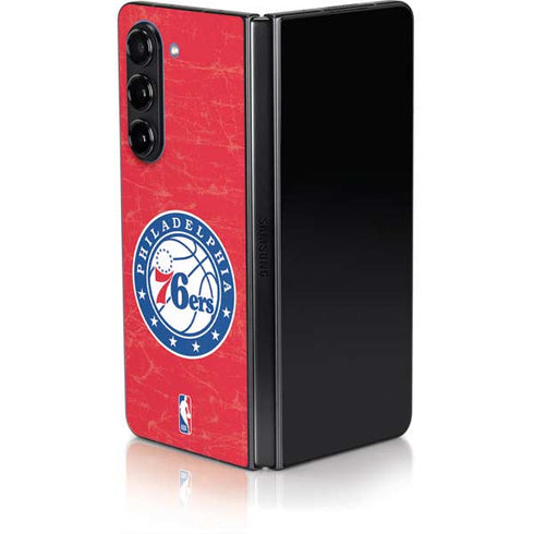 NBA Philadelphia 76ers Distressed Galaxy Z Fold5 5G Skin
