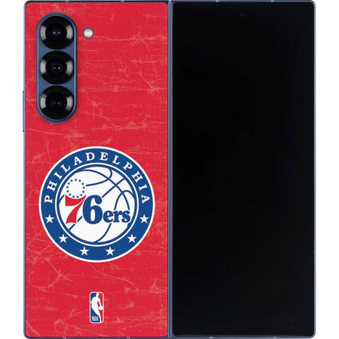NBA Philadelphia 76ers Distressed Galaxy Z Fold6 Skin