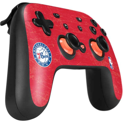 NBA Philadelphia 76ers Distressed Google Stadia Controller Skin