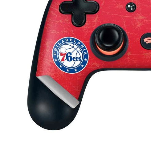 NBA Philadelphia 76ers Distressed Google Stadia Controller Skin