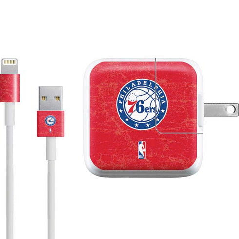 NBA Philadelphia 76ers Distressed iPad Charger (10W USB) Skin