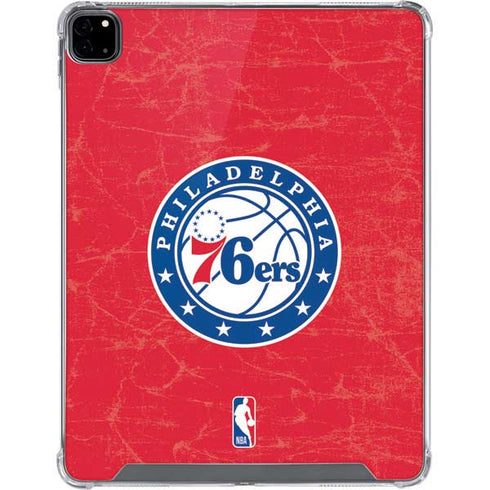 NBA Philadelphia 76ers Distressed iPad Pro 12.9in (2020) Clear Case