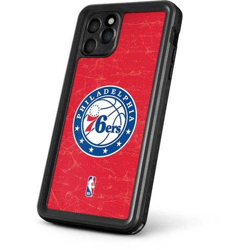 NBA Philadelphia 76ers Distressed iPhone 11 Pro Waterproof Case