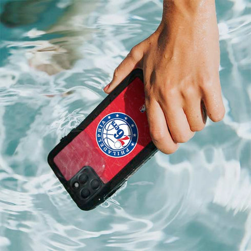 NBA Philadelphia 76ers Distressed iPhone 11 Pro Waterproof Case