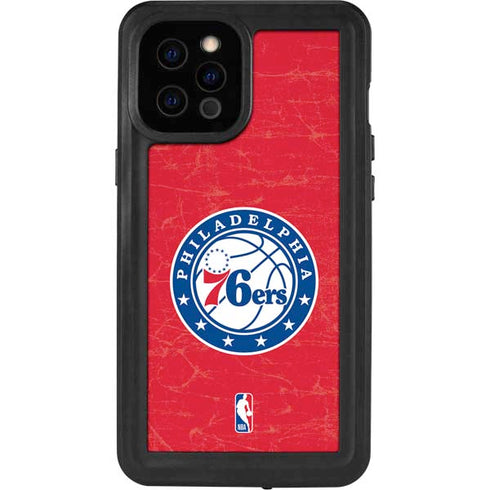 NBA Philadelphia 76ers Distressed iPhone 12 Pro Max Waterproof Case