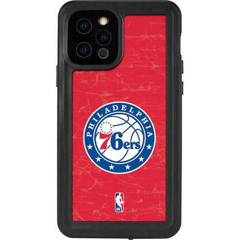 NBA Philadelphia 76ers Distressed iPhone 12 Pro Waterproof Case