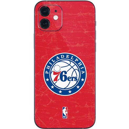 NBA Philadelphia 76ers Distressed iPhone 12 Skin