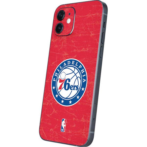 NBA Philadelphia 76ers Distressed iPhone 12 Skin