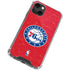 NBA Philadelphia 76ers Distressed iPhone 13 Mini Clear Case