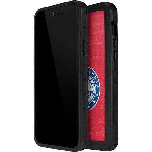 NBA Philadelphia 76ers Distressed iPhone 13 Mini Waterproof Case