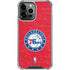 NBA Philadelphia 76ers Distressed iPhone 13 Pro Max Clear Case