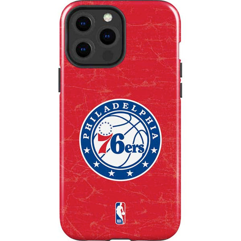 NBA Philadelphia 76ers Distressed iPhone 13 Pro Max Impact Case