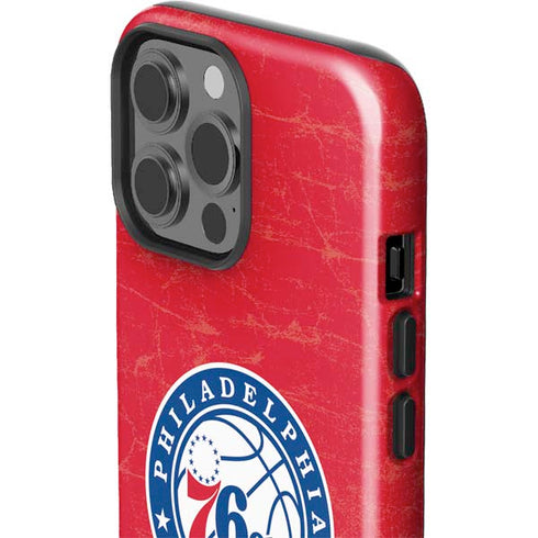 NBA Philadelphia 76ers Distressed iPhone 13 Pro Max Impact Case