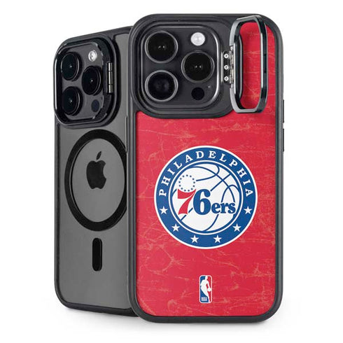 NBA Philadelphia 76ers Distressed iPhone 13 Pro Max Kickstand Case