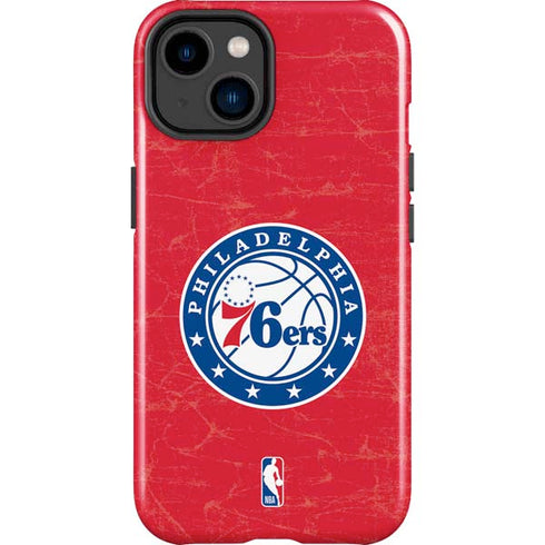 NBA Philadelphia 76ers Distressed iPhone 14 Plus Impact Case