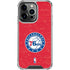 NBA Philadelphia 76ers Distressed iPhone 14 Pro Clear Case