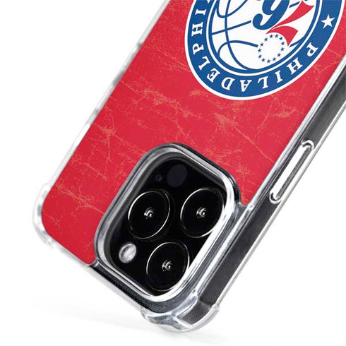 NBA Philadelphia 76ers Distressed iPhone 14 Pro MagSafe Case